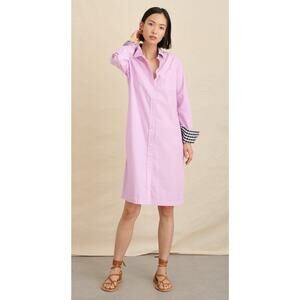 Alex Mill Women’s Size XL Wyatt Shirt Dress Pink White Striped 100% Cotton